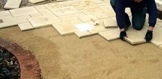 Pose de dalle sur sable