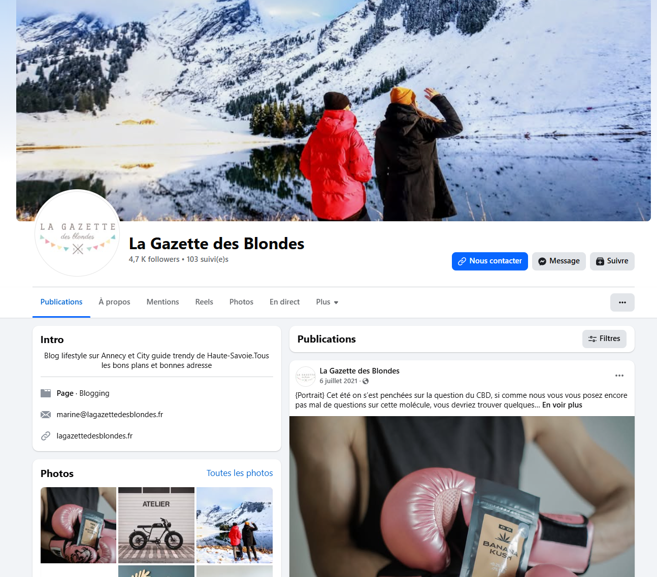 impression ecran acceuil la gazette des blondes