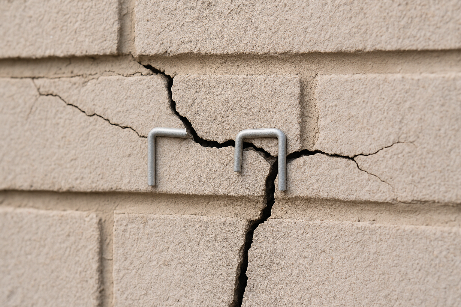 Agrafe maçonnée pour murs fissurés – réparation et renforcement structurel des murs