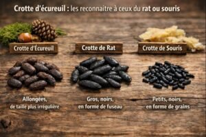 Lire la suite à propos de l’article Crotte d&rsquo;écureuil les reconnaître à ceux du rat ou souris