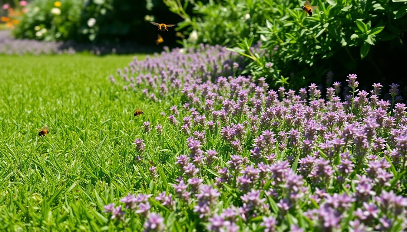 Pelouse de thym serpolet : une pelouse idéale pour jardin sec